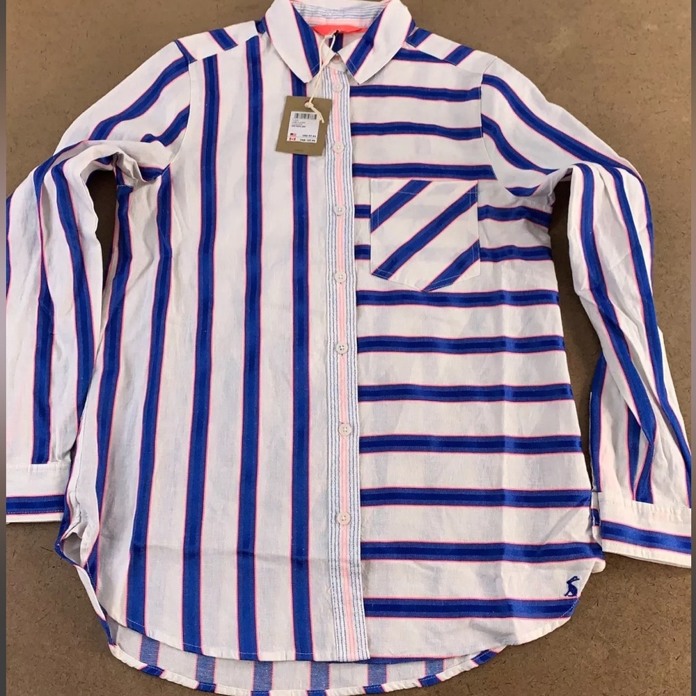 Joules of Great Britain- striped button up shirt - Size 8